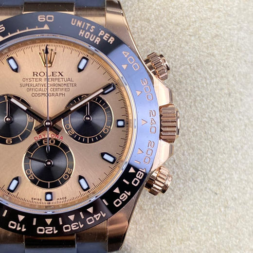 CLEAN厂/C厂劳力士116518  热门的 玫瑰金迪通拿进口18k金刻度陶瓷圈口余文乐胶带迪通拿 本次116518特点 1: 购买两只同款水泥灰迪通拿开模 一只拆散抄数，另外一只备用 商品图14