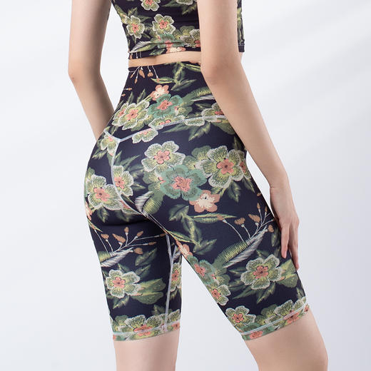 跃牌【洛水之神系列】新品印花跑步健身五分瑜伽短裤HN90印花 商品图5