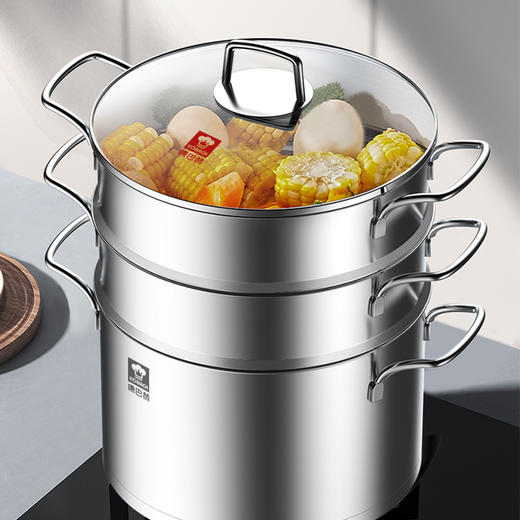 康巴赫欧式二代复底蒸锅304不锈钢 商品图4