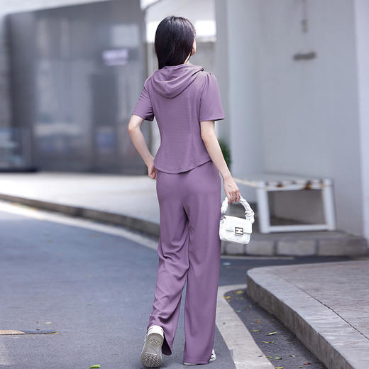 奢姿2025年夏装新款大码女装时尚简约两件套胖妹妹气质休闲套装9932968136 商品图3