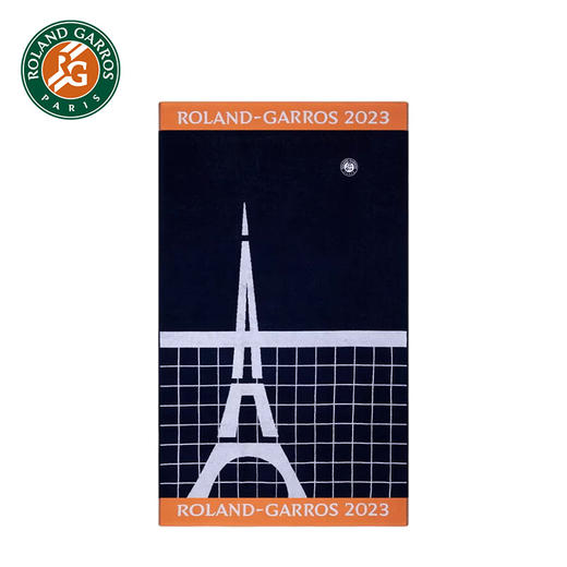 2023法网官方进口正品2023 罗兰-加洛斯球员毛巾 - 海军蓝+红土色 商品图0
