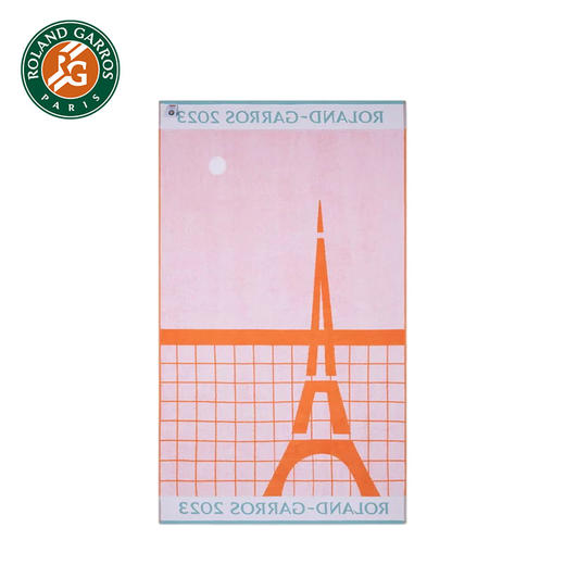 2023法网官方进口正品2023 罗兰-加洛斯球员毛巾 - 海军蓝+红土色 商品图2