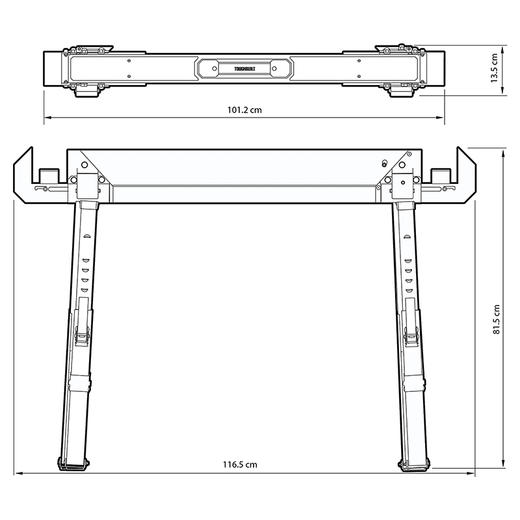 可调高度工地锯木支架施工建筑TB-C700TOUGHBUILT拓必得官方正品  1台/箱 商品图2