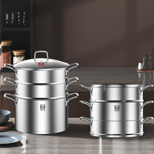 康巴赫欧式二代复底蒸锅304不锈钢 商品图5