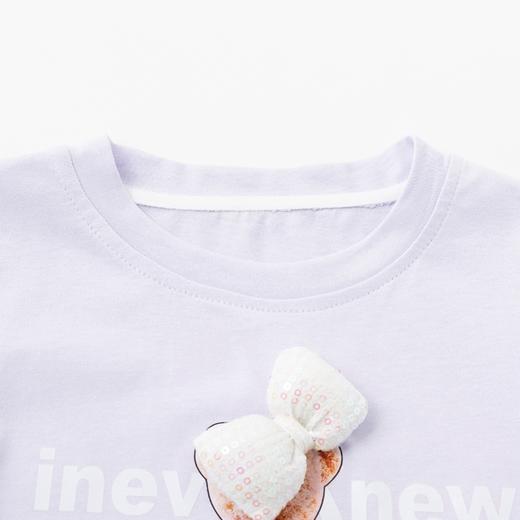 贝贝怡女童短袖t恤夏季儿童夏装上衣新款大童纯棉半袖童装潮 商品图6