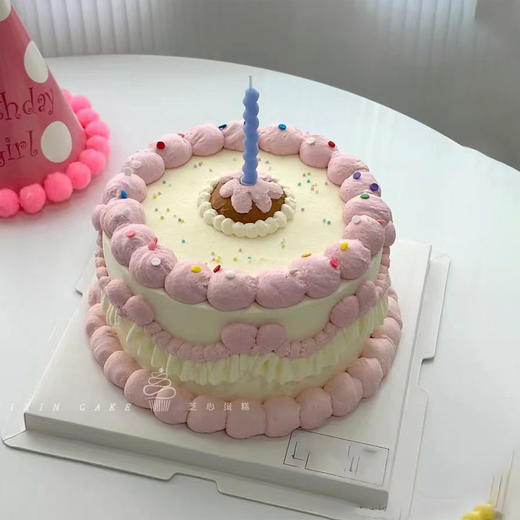 复古花边（进口动物奶油）-生日蛋糕 商品图0