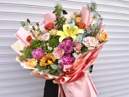 粉色生日花束（拼团） 商品图1