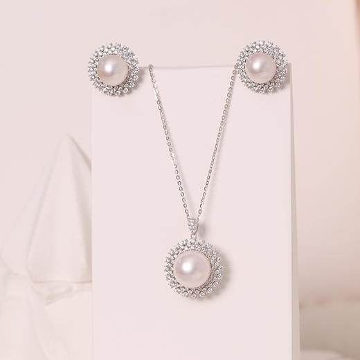 美裕 银925淡水珍珠吊坠（送银链）10-11mm白 106602 商品图2