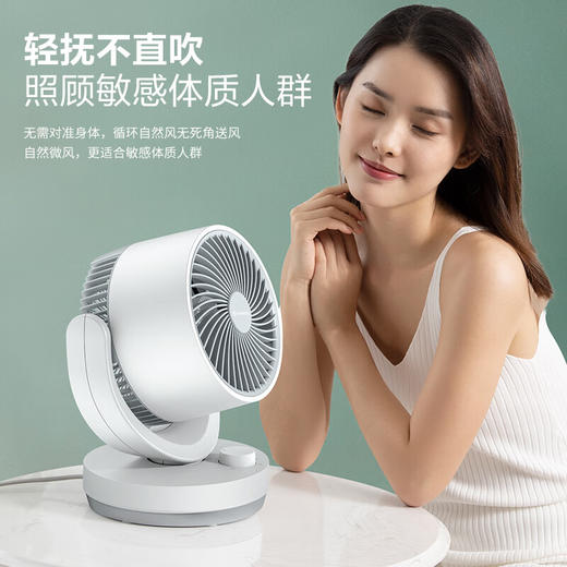 艾美特（AIRMATE）空气循环扇家用节能电风扇四季循环对流小风扇大风量卧室宿舍台式摇头轻音空调伴侣 CA15-X28 商品图2