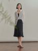 几何双绉斜纹裁向新中式真丝半裙（两色）FB4263236 商品缩略图1