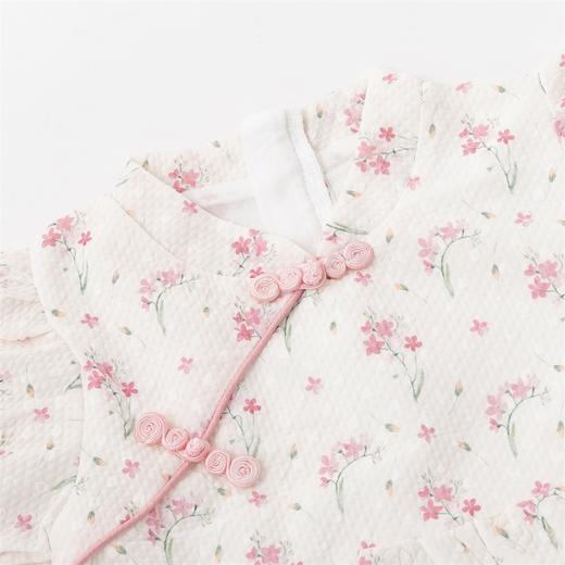 贝贝怡童装女童连衣裙夏季新款宝宝裙子中国风甜美碎花裙 商品图8