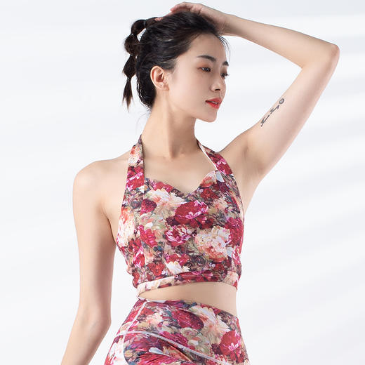 跃牌【洛水之神系列】印花高强度防震美背瑜伽背心 HN128（可拆卸胸垫） 商品图11