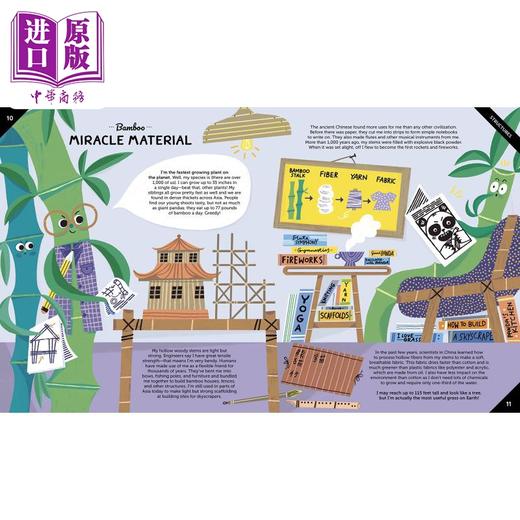 【中商原版】Gosia Herba 动植物科普儿童绘本2册套装 Powered by Plants 植物 Invented by Animals 动物 英文原版 进口图书 商品图2