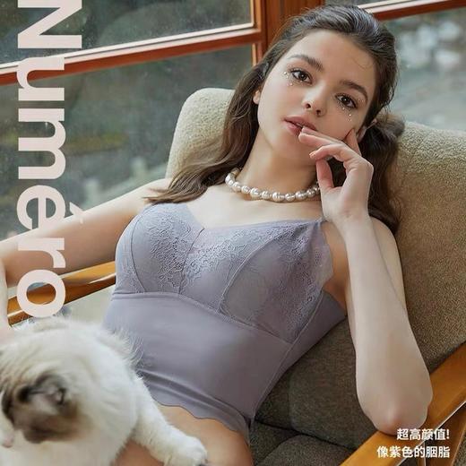 【超值2件装！法式轻奢蕾丝内衣】水溶蕾丝优雅性感美背，轻薄透气文胸吊带背心bra，上身柔软舒适，不扎肉，冰感凉爽，透气不闷汗 解放胸部 商品图1