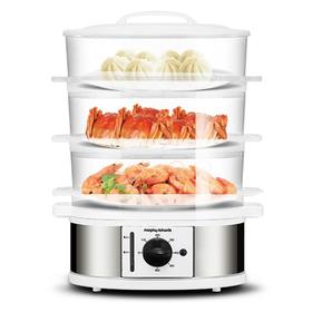 摩飞电器（Morphyrichards） 多功能电蒸锅蒸笼三层家用蒸菜蒸鱼电热锅MR1148 出厂标配