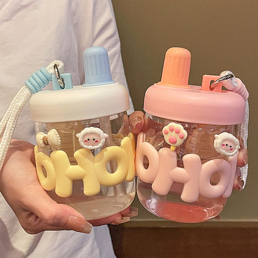 【买就送！送3D贴+普通贴纸+清洁套装】新款夏季水杯女，萌萌茶隔，清新水口；亲肤玻璃，健康享受。喜爱可爱的你和ta，分享一份心意，给女性朋友的最美礼物，从这个夏天开始，让我们与清爽相伴！ 商品图1