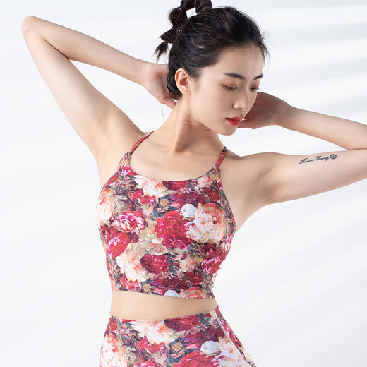 跃牌【洛水之神系列】新品防震跑步聚拢带胸垫美背瑜伽背心XK18 商品图13