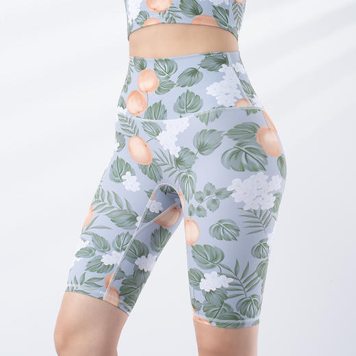 跃牌【洛水之神系列】新品印花跑步健身五分瑜伽短裤HN90印花 商品图2