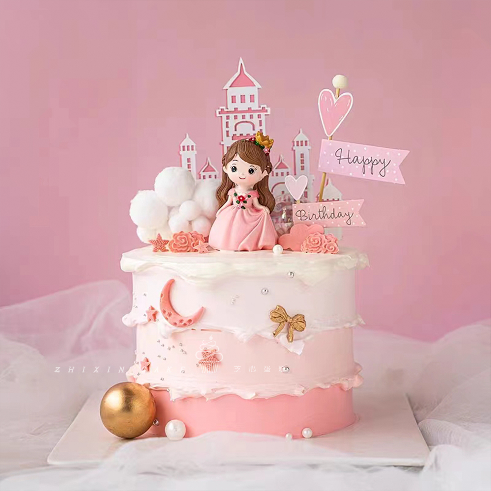 粉黛公主-网红公主生日蛋糕
