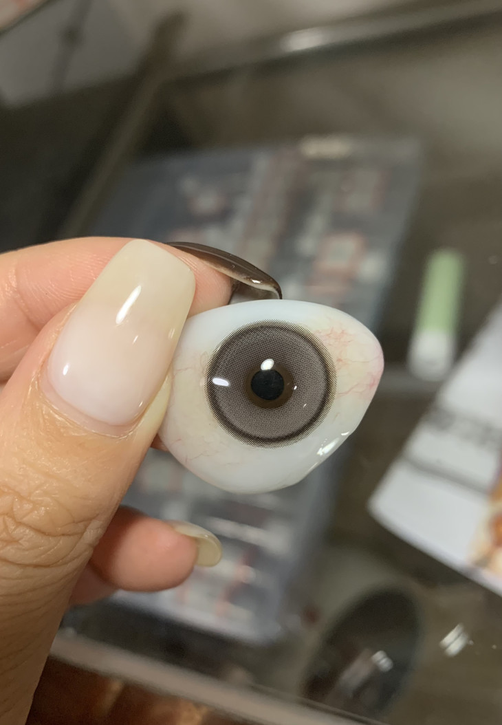 ALLECON美瞳 年抛隐形眼镜 冰淇淋灰14.2mm 1副/2片 左右度数可不同-VVCON美瞳商城5