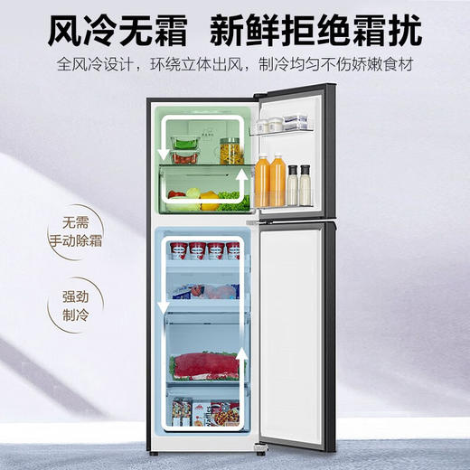 【大冷冻空间】海尔191升大冷冻空间冰箱双开门两门节能风冷无霜净味除菌海尔冰箱小型家用BCD-191WGHC2Z0S9 商品图3