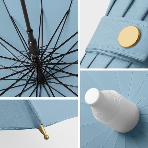 「防水套款！数色可选」防水套长柄雨伞 女晴雨两用直杆男士抗风自动大号带套车载居家日用双人大伞 商品图4