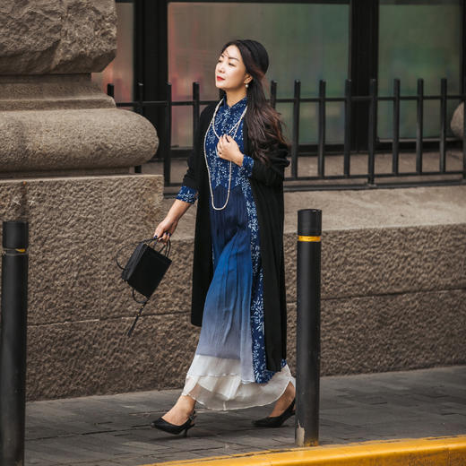 【林栖设计小店】【现货】时装周同款白月光米白色休闲百搭中长款多色毛织外套女气质开衫1931326-1961053 商品图7