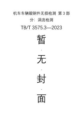 机车车辆锻钢件无损检测 第3部分：涡流检测 TB/T 3575.3—2023