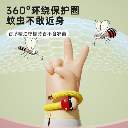 草莓熊儿童驱蚊手环，让孩子的户外生活更美好。草莓熊为宝宝带来精油驱蚊，保护宝宝不被蚊虫叮咬。小巧随身，环保无二次污染，给孩子健康的呵护，是妈妈的放心之选！ 商品图2