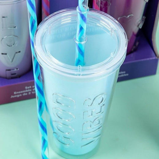 美国 PARKER LANE 变色吸管杯 奶茶杯 咖啡杯  660ml*1 （单个） 商品图3