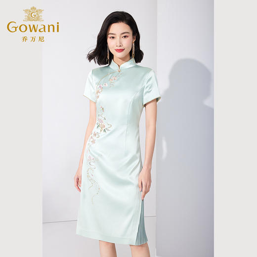 Gowani乔万尼夏季连衣裙新中式旗袍复古优雅收腰显瘦ET2E242401 商品图0