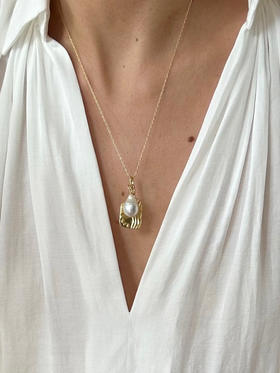 APRESI｜SWIRLING Pearl Pendant Necklace [自然线条感珍珠项链]