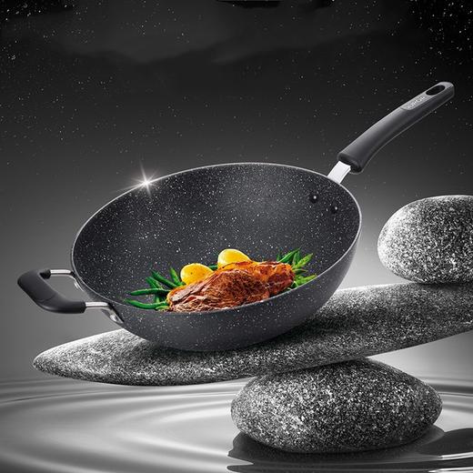 苏泊尔（SUPOR）炒锅麦饭石色不粘锅炒菜锅少油烟家用烹饪 煤燃气灶电磁炉通用 NC32PA1【32CM 】 商品图3