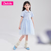 笛莎官方女童连衣裙2023年夏装中童新款洋气时尚珍珠翻领POLO裙子 商品缩略图2