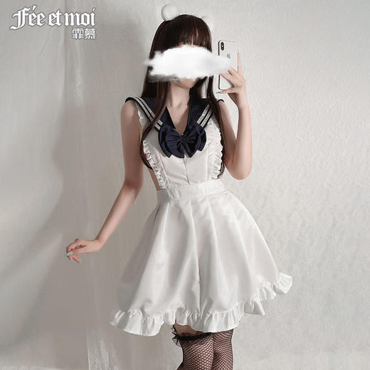 【霏慕】可爱学院风露背连衣裙6948 商品图1