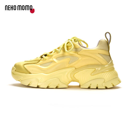 nekomomo2023年春季新款商场同款牛皮网面超轻厚底增高老爹鞋女16611 商品图2