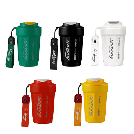 【超便捷手提式咖啡杯480ML】316 不锈钢杯身，铜质保温层，零泄漏流体设计，坚固耐用，感受冷热无惧；极简科技外观，高颜值设计，室内外通用，随手可享咖啡、茶水、饮料等食品清新美味！ 商品图5