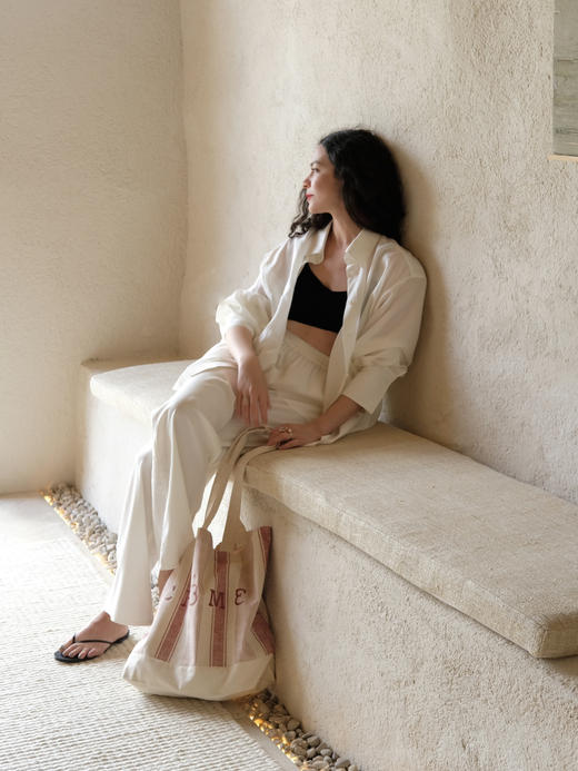 Red Stripe Canvas Tote Bag 商品图7