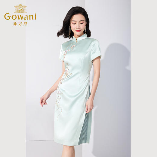 Gowani乔万尼夏季连衣裙新中式旗袍复古优雅收腰显瘦ET2E242401 商品图1
