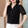 夏季新款，短袖雪纺衬衫女遮肚显瘦女士衬衣妈妈夏装上衣TR-CZ95130 商品缩略图3