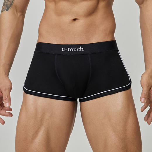 UTOUCH男士个性超薄透气低腰运动平角内裤四角内裤压缩速干短裤 商品图1