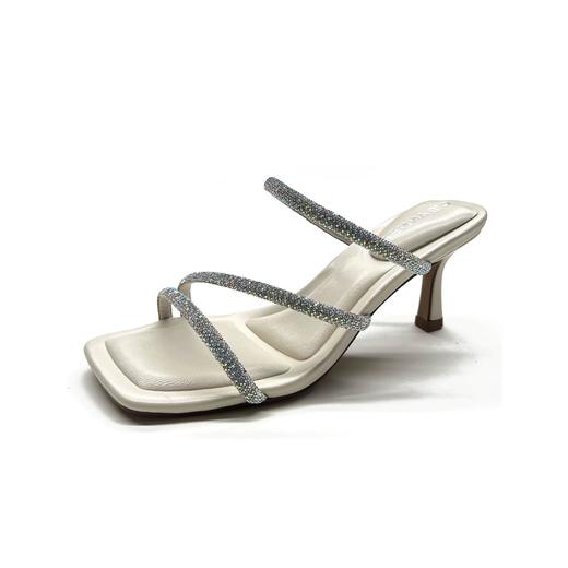 【幻梦星光】千百度女鞋夏季凉拖鞋两穿钻带细高跟踩屎感拖鞋A23354115 商品图2