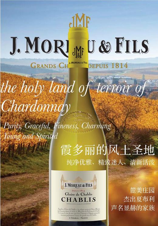 麓美庄园 杰出夏布利白葡萄酒 2020CHABLIS J. Moreau & Fils Gloire de Chablis 2020 商品图1