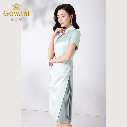Gowani乔万尼夏季连衣裙新中式旗袍复古优雅收腰显瘦ET2E242401 商品图2
