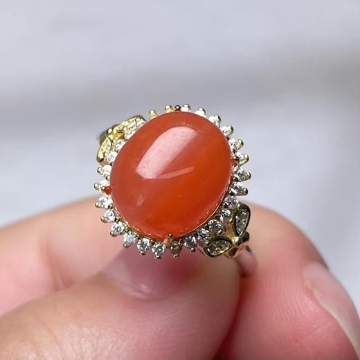 南红玛瑙-蝴蝶边旦形 商品图0