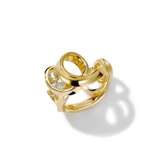 APRESI｜TROUVAILLE Millennium Cut Oval White Topaz Fluid Ring [流转戒指] 商品图10