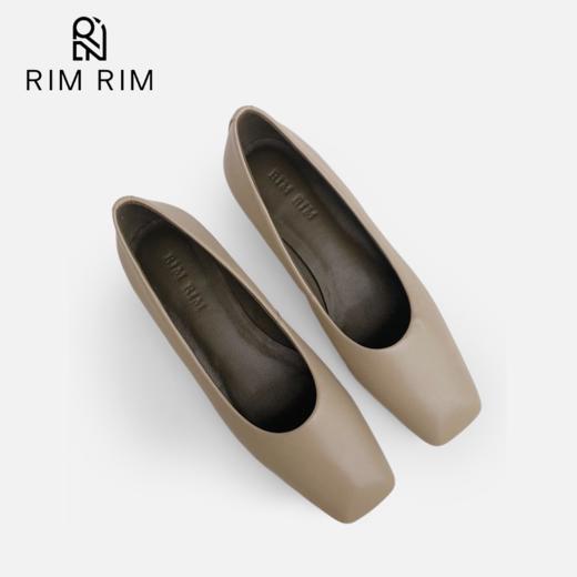 RIMRIM 猫跟方头单鞋 流油牛皮 黑色/白色/浅灰色 商品图0