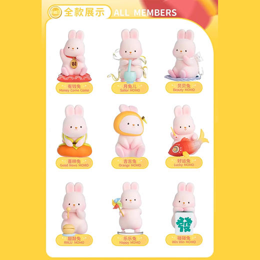 玩乐主义  MOMO 摸摸兔心愿系列 9只/盒 盲盒 商品图1