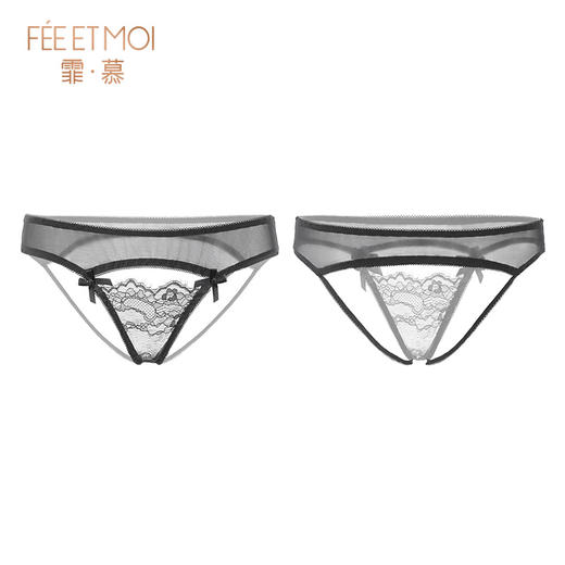 【霏慕】性感开裆露臀内裤激情可插入蕾丝三角裤露臀内裤床上火辣情趣内衣7191 商品图6