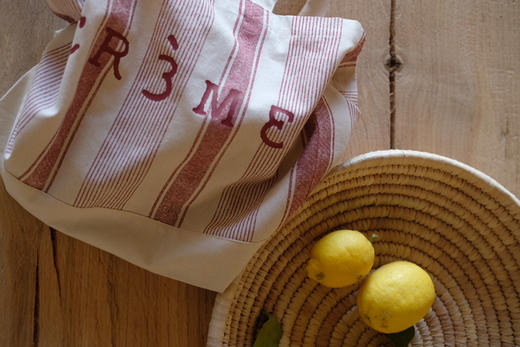 Red Stripe Canvas Tote Bag 商品图2